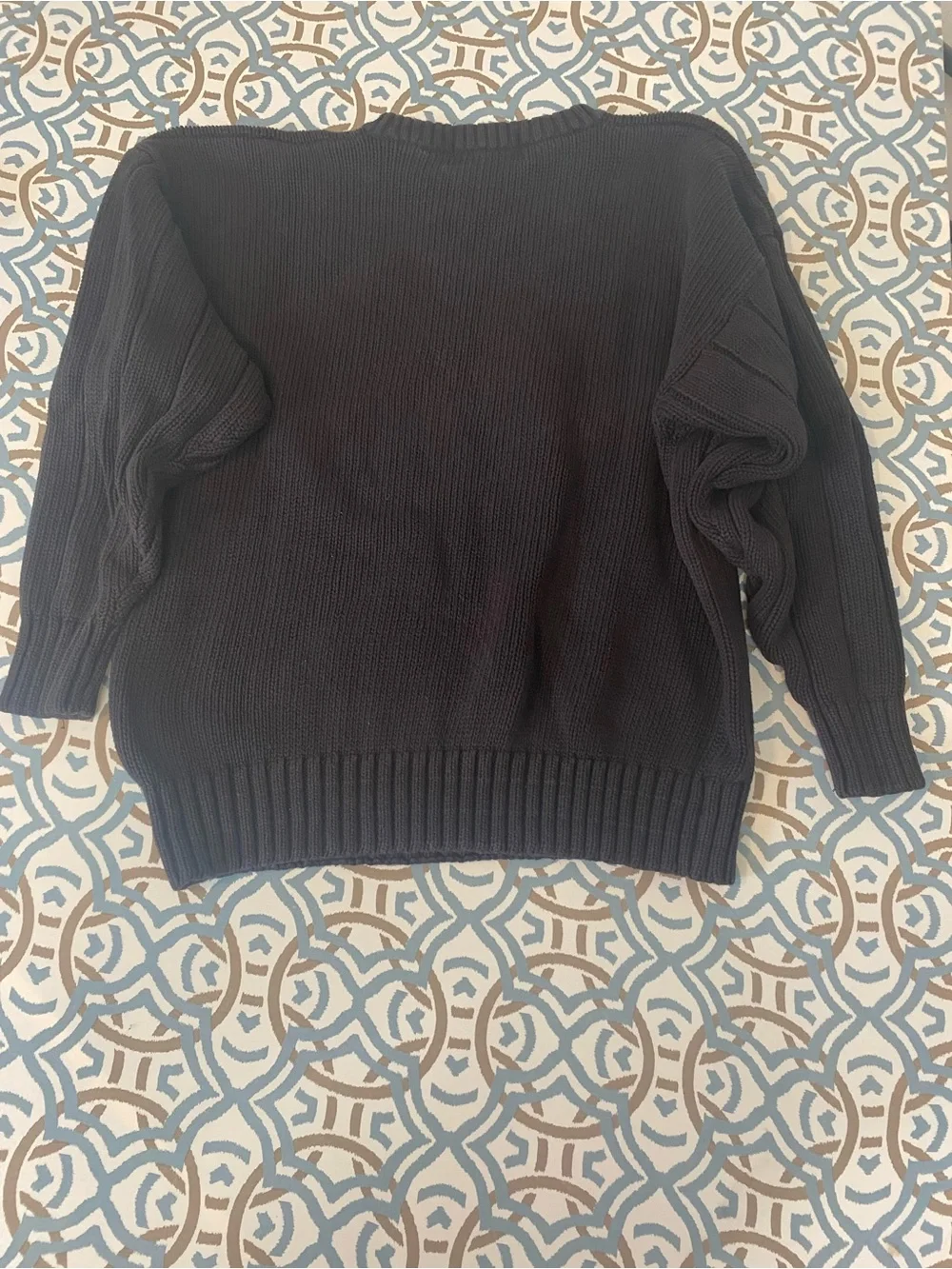 Vintage Henry Grethel studio Sweater with Colorful Geometric Embroidery